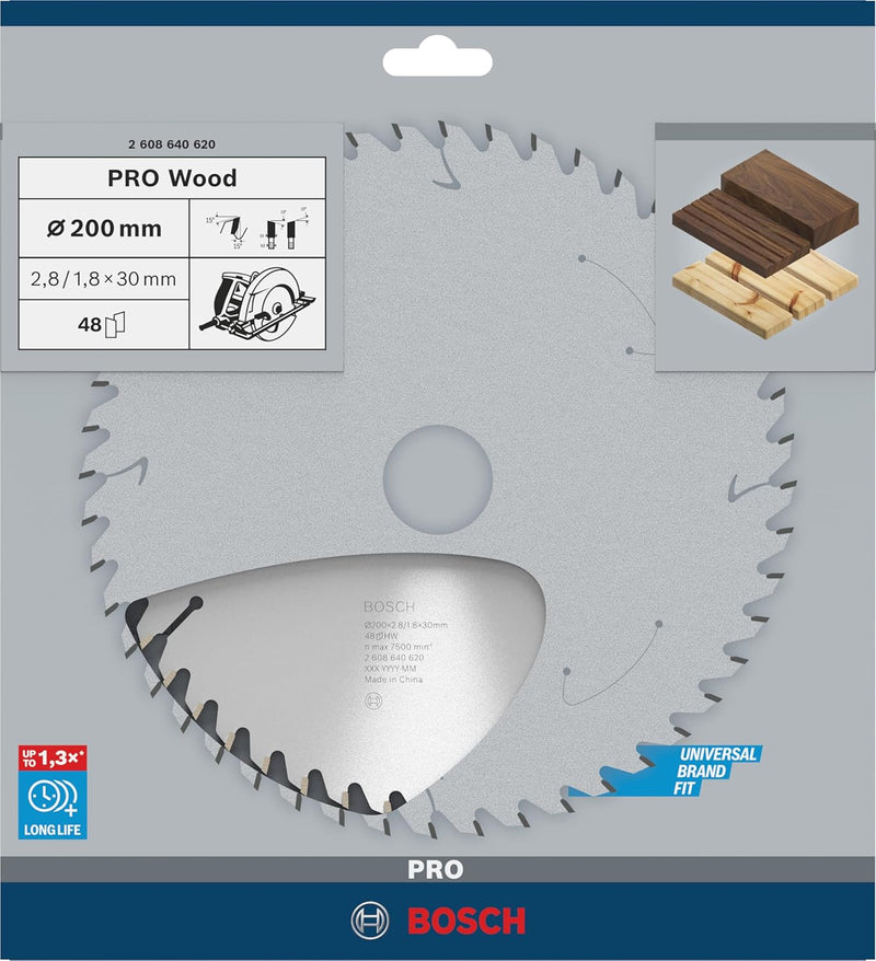 Bosch Accessories Bosch Professional 1x Kreissägeblatt Optiline Wood (Sägeblatt für Holz, Ø 200 x 30