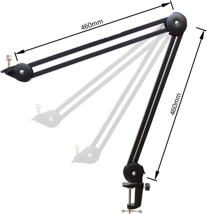 keepdrum MS138 Gelenkarm-Stativ schwarz mit Smartphone-Tablet-Halter