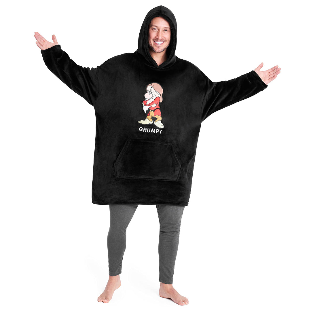 Disney Übergrosse Hoodie Decke Herren und Jungen Teenager Grumpy Kapuzenpullover