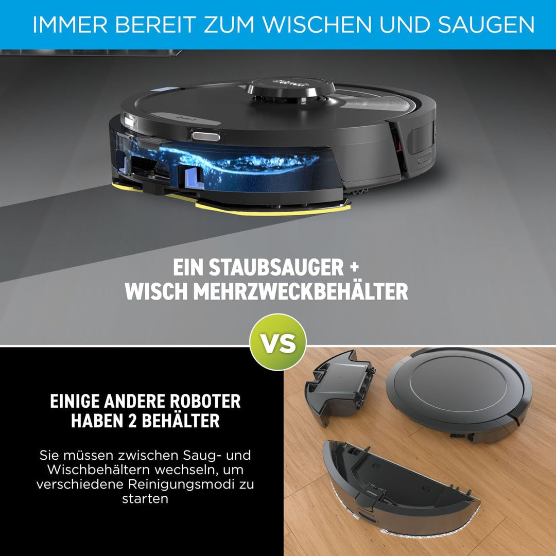 Shark Matrix Plus 2-in-1 Saugroboter mit Wischfunktion und Absaugstation, Selbstreinigend, Selbstent