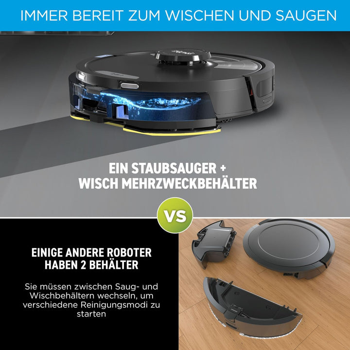 Shark Matrix Plus 2-in-1 Saugroboter mit Wischfunktion und Absaugstation, Selbstreinigend, Selbstent