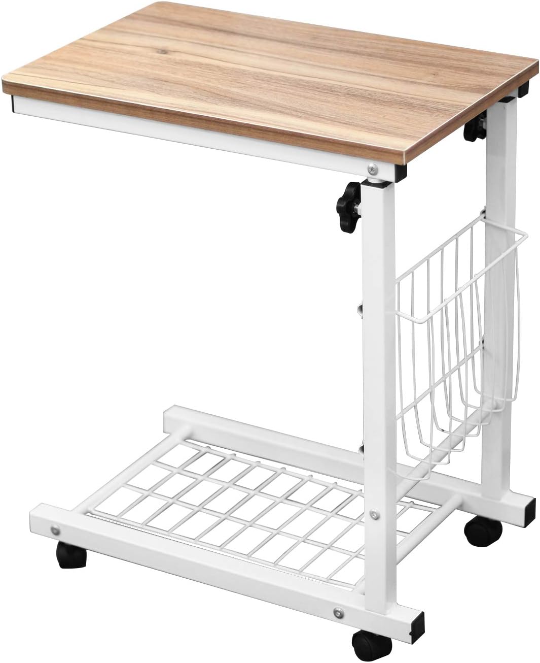 soges Beistelltische fürs Wohnzimmer Höhenverstellbarer Pflegetisch Computertisch Laptisch mit Rolle
