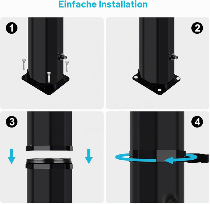 Solar Gartendusche 60Liter -Solardusche mit 360° Drehbarem Duschkopf und Fusshahn, Einstellbare Temp