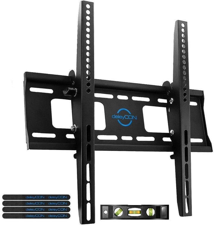 deleyCON Universal TV Wandhalterung 32"-65" Zoll, Neigbar, bis 75 kg | für 81-165 cm Fernseher, VESA