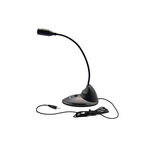 tooloflife 3,5 mm Desktop Mikrofon | Flexibles Schwanenhalsmikrofon für PC Desktop Laptop Skype Podc