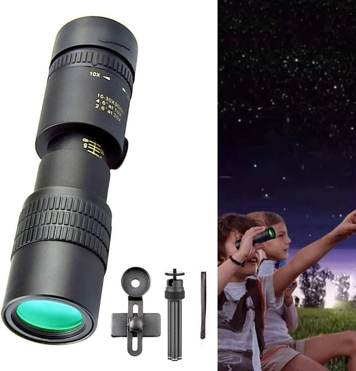 Monokular-Teleskop, 10-300-facher Zoom, leistungsstarkes Hand-Monokular für den Aussenbereich, einzi