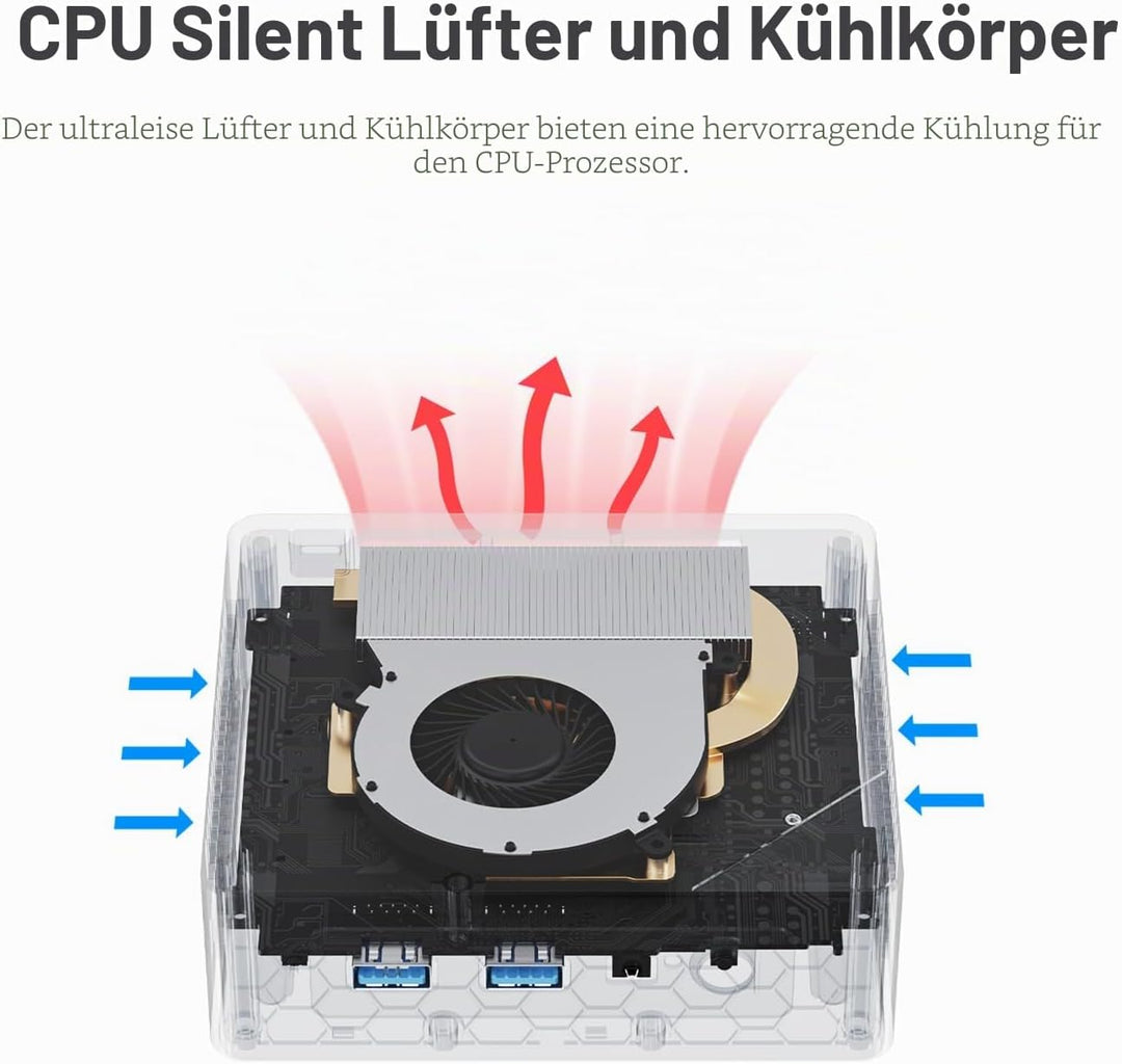 Beelink Mini S13 Mini PC, Intel N150 (4C/4T, bis zu 3.6Ghz), 16G DDR4 1TB SSD Mini Computer, 4K Dual