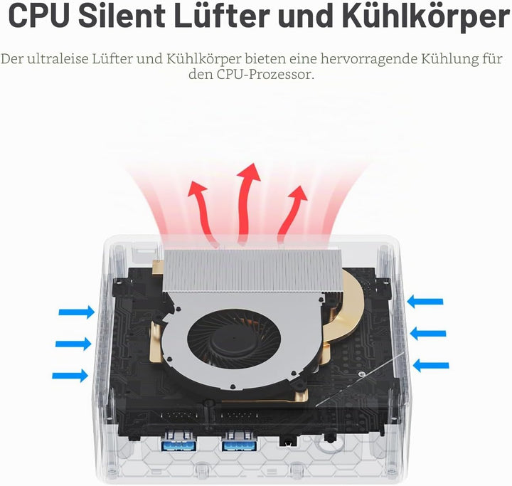 Beelink Mini S13 Mini PC, Intel N150 (4C/4T, bis zu 3.6Ghz), 16G DDR4 1TB SSD Mini Computer, 4K Dual