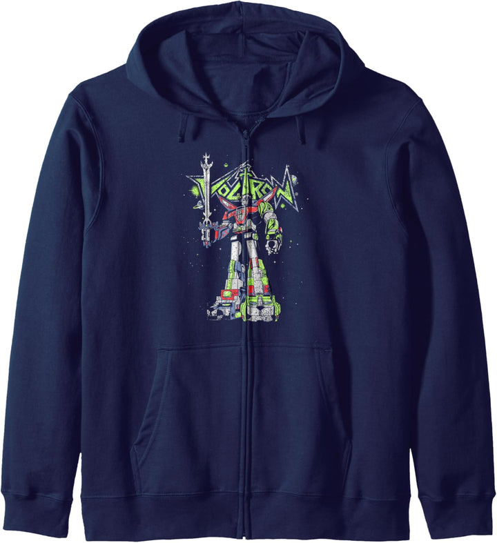 Voltron: Defender of the Universe Neon Portrait Logo Kapuzenjacke