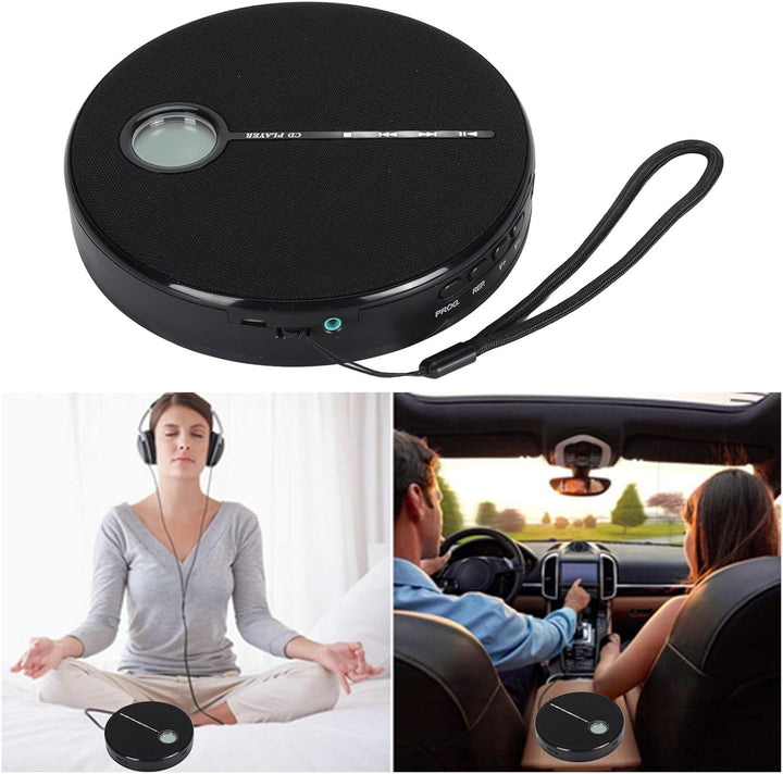 CD-Player, Tragbarer Bluetooth 5.0-CD-Musikplayer mit Wiederaufladbarem 2000-mAh-Akku, Aussenlautspr