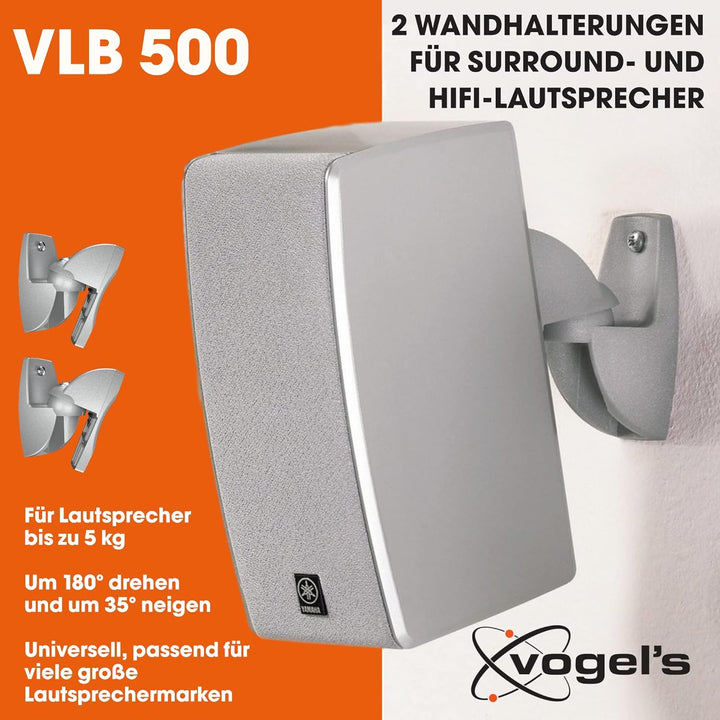 Vogel's VLB 500 Universelle Lautsprecher Boxen Wandhalterung Set, Schwenkbar bis zu 180° (Links/rech