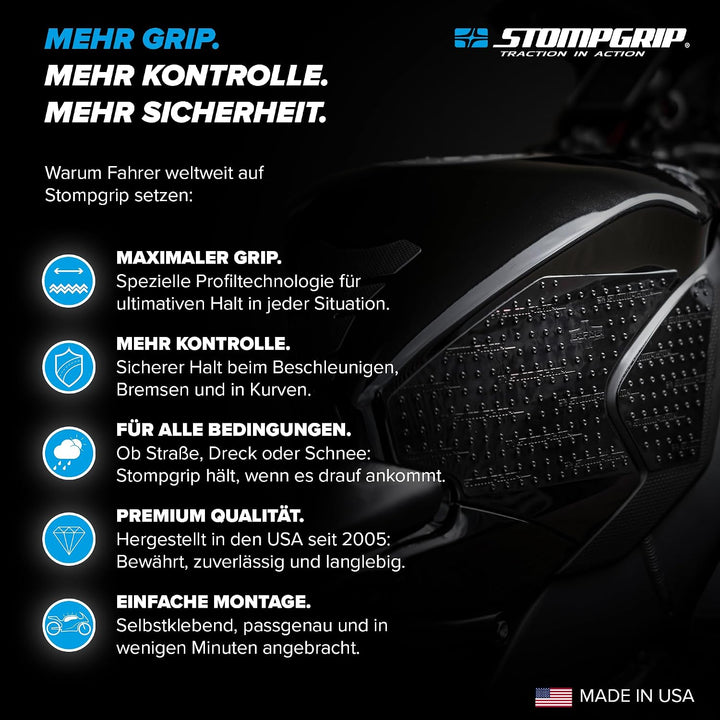 Stompgrip Motorrad Tankpad Volcano transparent passt für Kawasaki Ninja ZX-6R BJ 2009-2026 | Tankauf