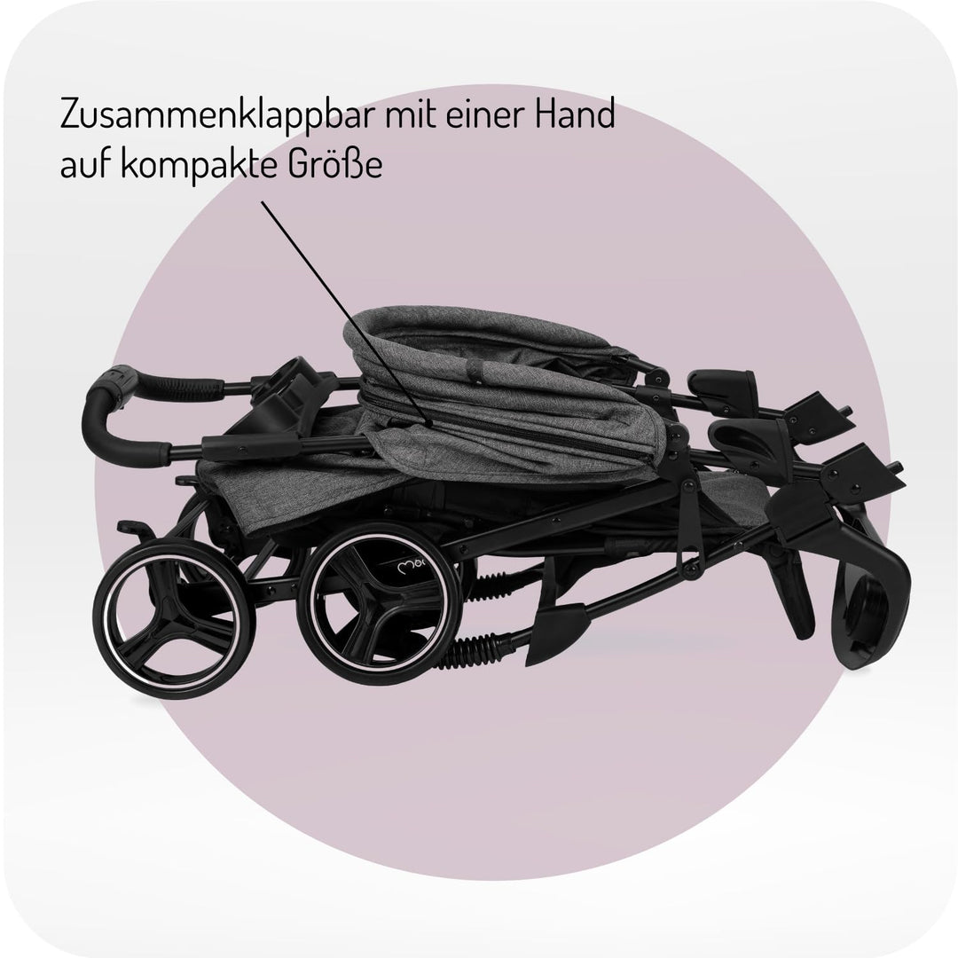 MoMi ISLA Kinderbuggy, Kinderwagen ab dem 6. Lebensmonat, bis 15 kg Körpergewicht, 5-Punkt-Sicherhei