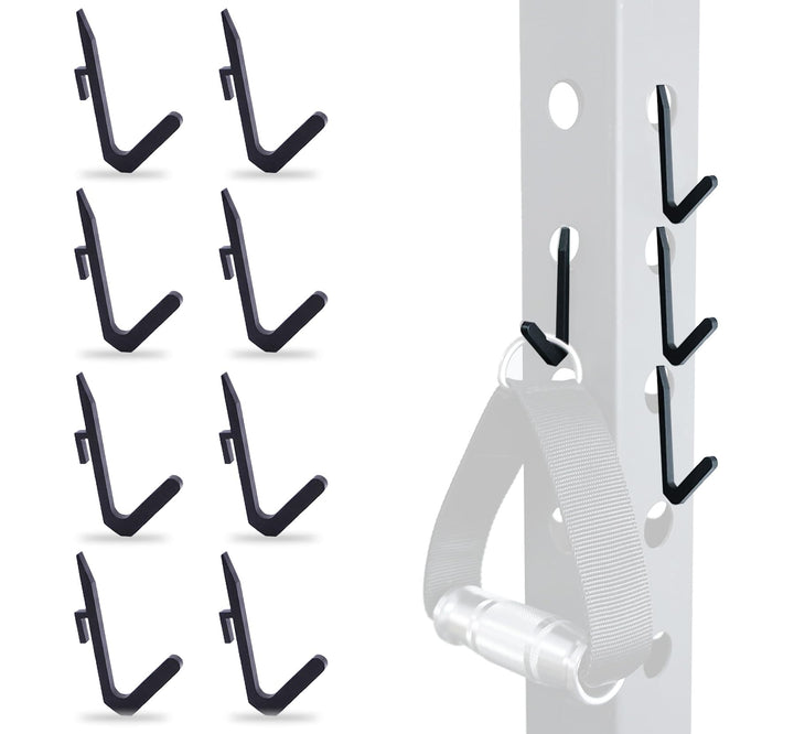J Bryant Squat Rack Haken für 5/8" & 1" Löcher, Pulverbeschichtete Stahl-Halterung mit Distanzstück,