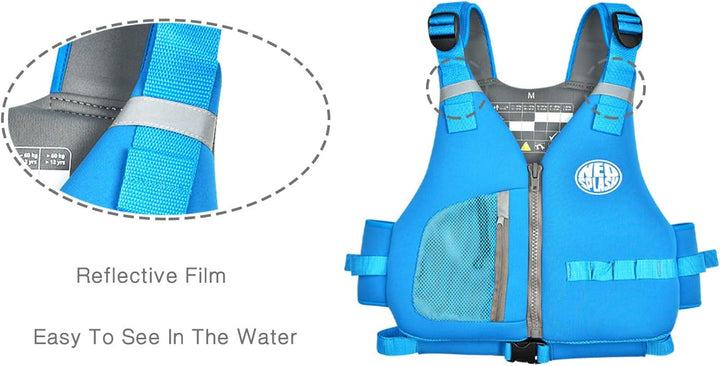 Schwimmlernweste Erwachsene, Schwimmhilfe, Festtoffweste ideal für den Wassersport, Kajak, Bootfahre
