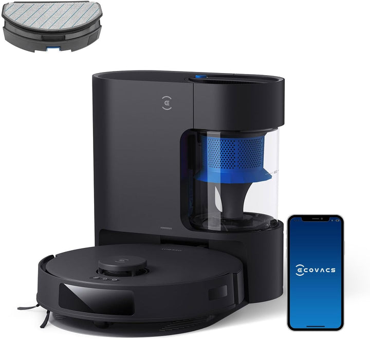 ECOVACS DEEBOT N20 PRO Plus Saugroboter mit Wischfunktion, Automatischer Entleerung Station, 8000Pa