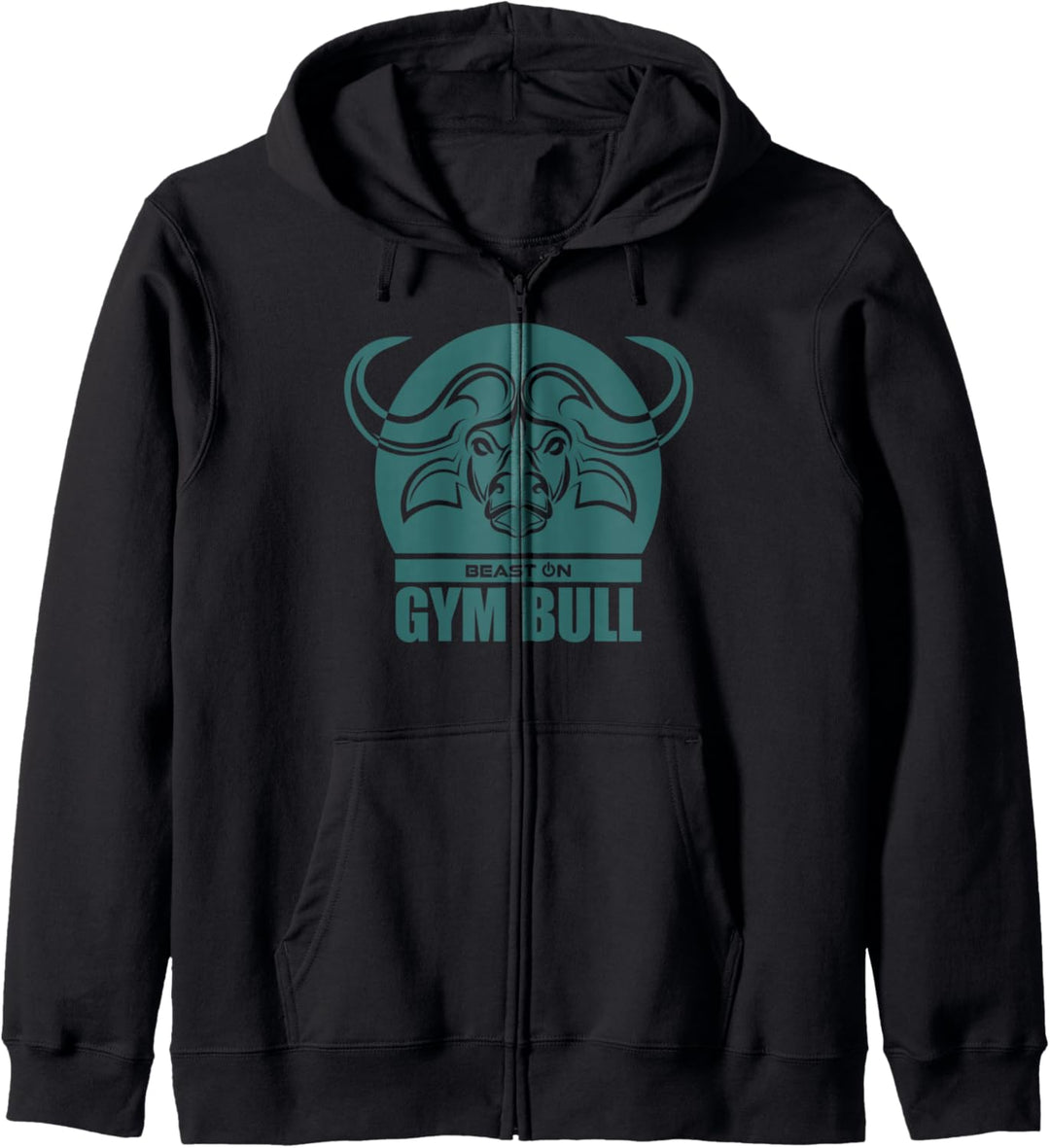Gym Bull Büffel Kopf Beast Grün Gym Fitness Training Workout Kapuzenjacke