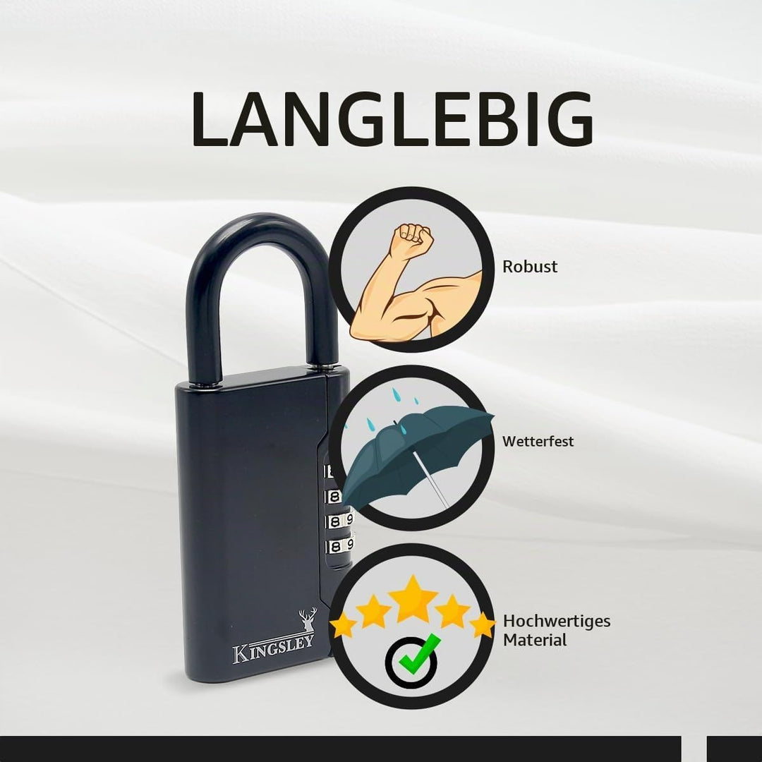 Kingsley Guard-a-Key Schlüsselsafe, Schwarz, Schwarz