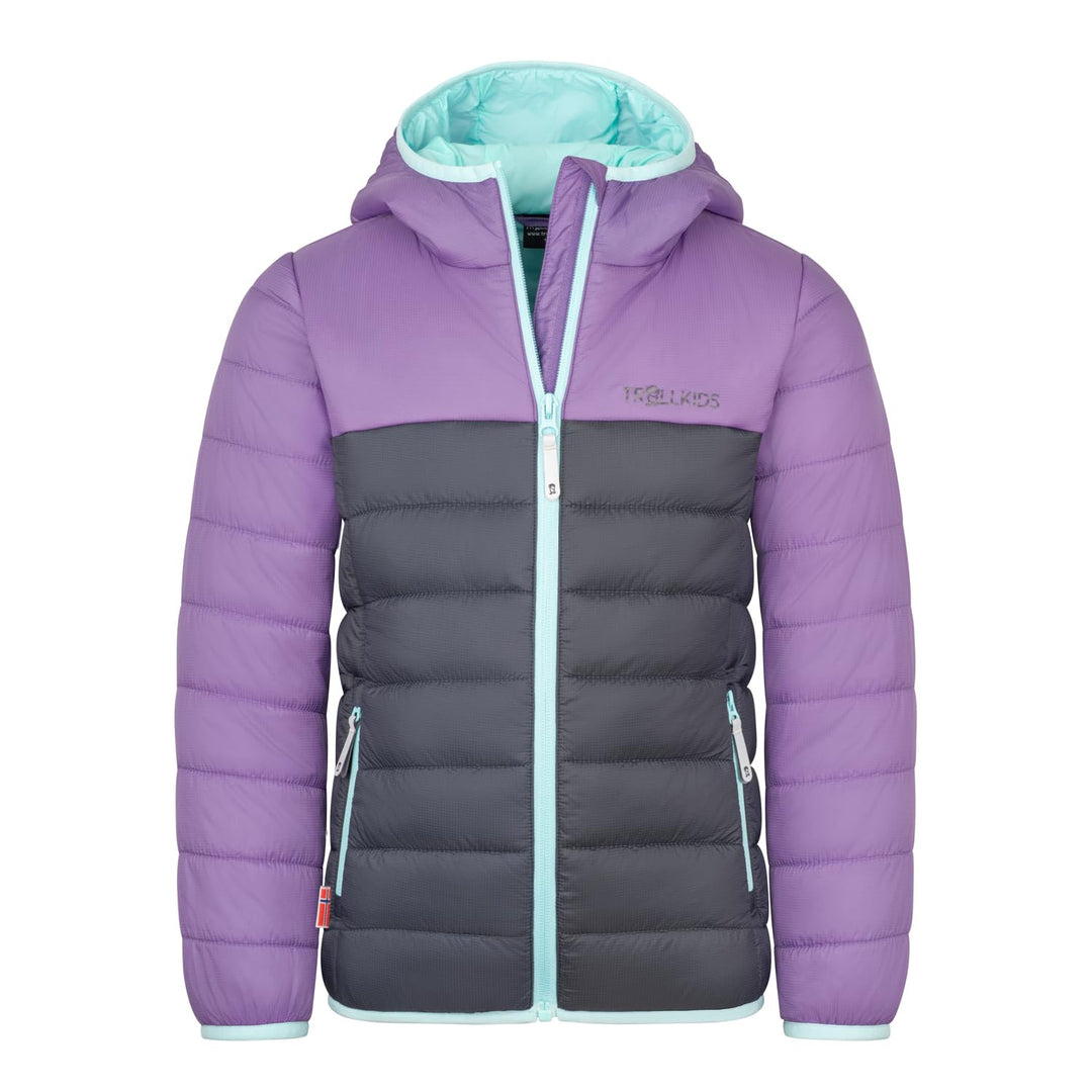Trollkids Kids Eikefjord Jacket Violet Sorbet/Graphite 92, Violet Sorbet/Graphite 92
