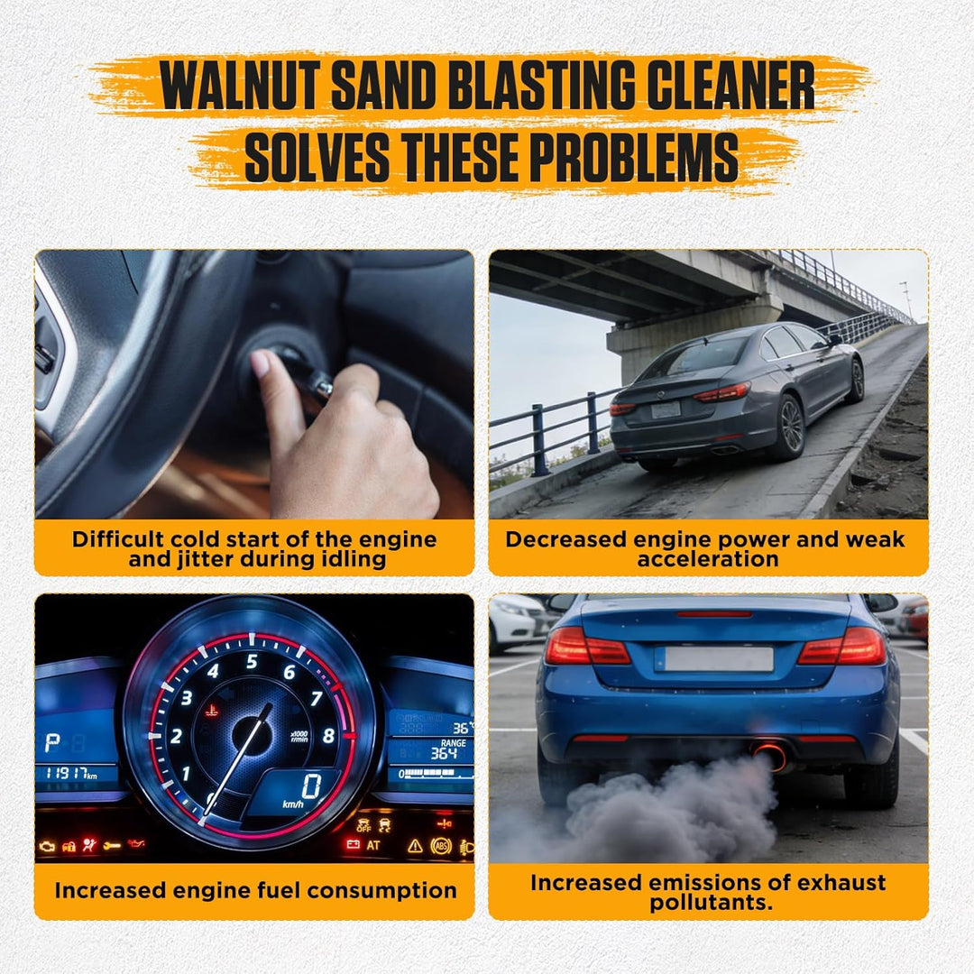 Walnuss Strahlgerät,Walnusssand-De-Carbon-Reiniger Ansaugventilreiniger zur Motordekarbonisierung mi
