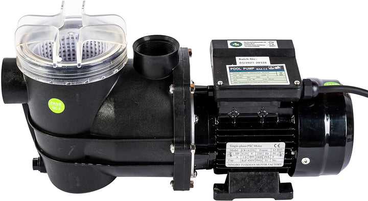 HST Sicherheitstechnik Profi Leis Poolpumpe 8 m3, 7980 Liter/Std, 250 W I Erweiterbare Filterpumpe m