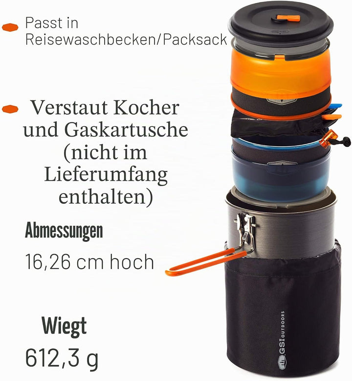 GSI Outdoors Pinnacle Dualist Küchenutensilien, Mehrfarbig