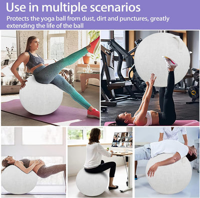 ZOSONET Sitzball Abdeckung,55cm 65cm 75cm Gymnastikball Bezug für Sitzball Fitnessball,Faltbar Sitzb