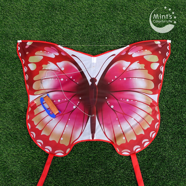 Mint's Colorful Life Schmetterling Drachen flugdrachen für Kinder und Erwachsene. Pink, Pink
