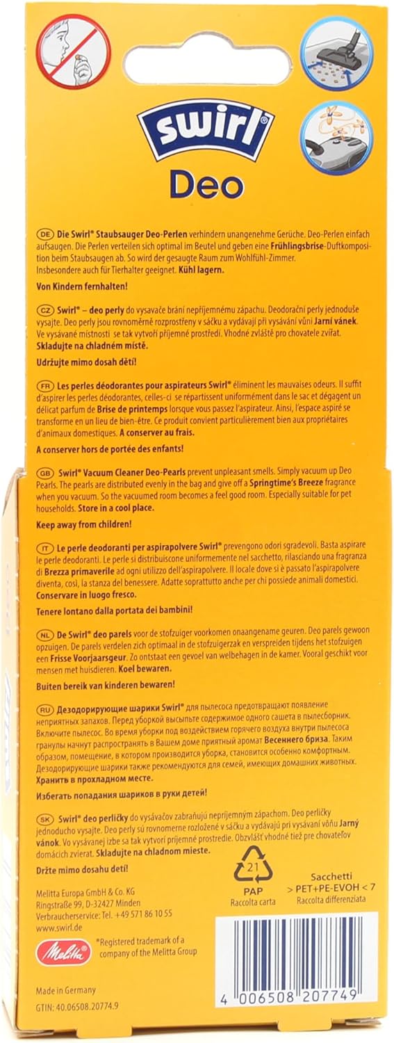 PakTrade 4 Staubsaugerbeutel + Deo-Perlen kompatibel mit Privileg 065 920, 066 480, 066 772 | kompat