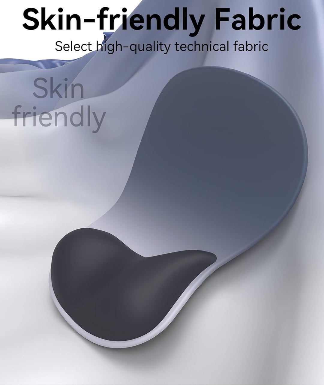 Mauspad mit Gelkissen,Ergonomisches Mousepad mit handauflage mit weichem Gelpolster,rutschfester Bas