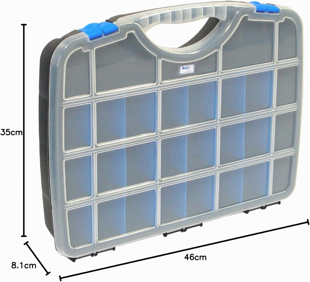 Tayg Sortimentskasten Basic Box 03/460 x 350 x 81 mm/bis zu 26 Fächer/schwarz-blau, schwarz, 024559