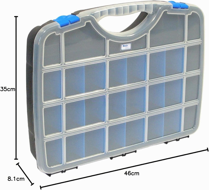 Tayg Sortimentskasten Basic Box 03/460 x 350 x 81 mm/bis zu 26 Fächer/schwarz-blau, schwarz, 024559