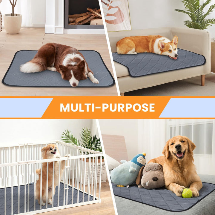 Nobleza 2 Stück Welpenunterlagen Waschbar, 120 x 90 cm Wiederverwendbare Matten für Hunde, Schnell A