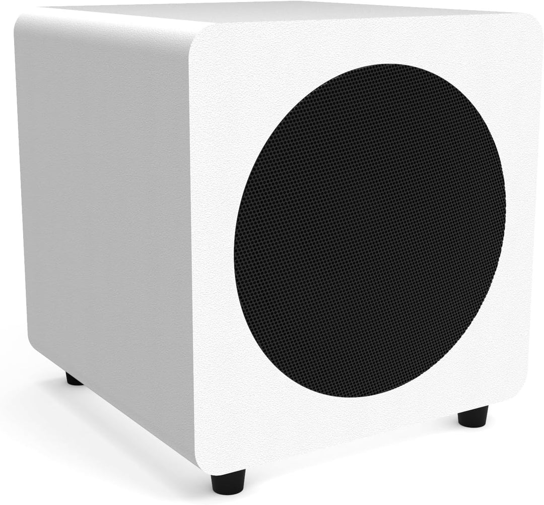 Kanto SUB8VMW Sealed Powered Subwoofer | 300W Peak Power | 8" Woofer | Matte White, Matte White