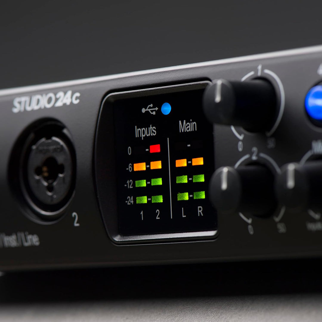 PreSonus Studio 24c, 2 Eingänge/2 Ausgänge, 192 kHz, USB-C Audio Interface mit software bundle inklu