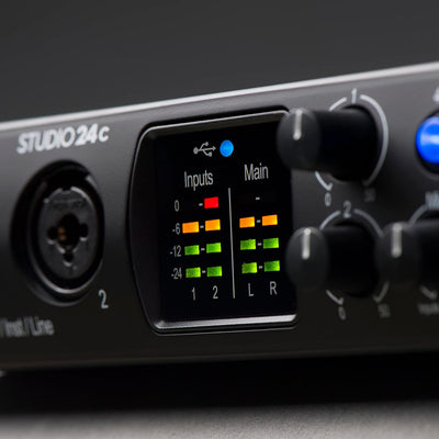 PreSonus Studio 24c, 2 Eingänge/2 Ausgänge, 192 kHz, USB-C Audio Interface mit software bundle inklu