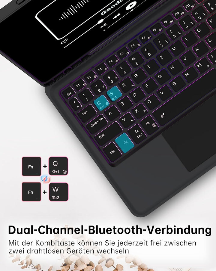 Ai Key Tastatur für Samsung Galaxy Tab S10 Lite/S10 FE/S9 FE/S9 : DEX-Modus mit einem Klick,Auto Auf