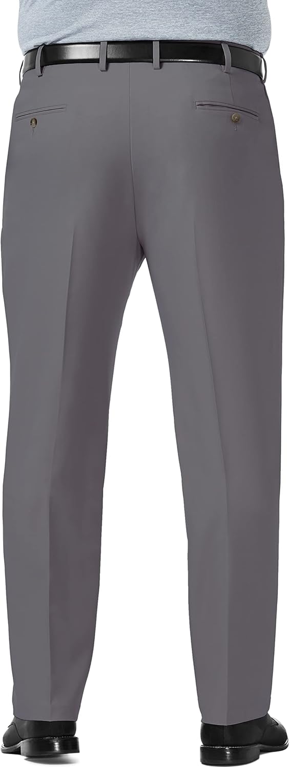 Haggar Herren Premium Comfort Classic Fit Bundfalte Erweiterbare Taillenhose Klassische Hose 40W / 2