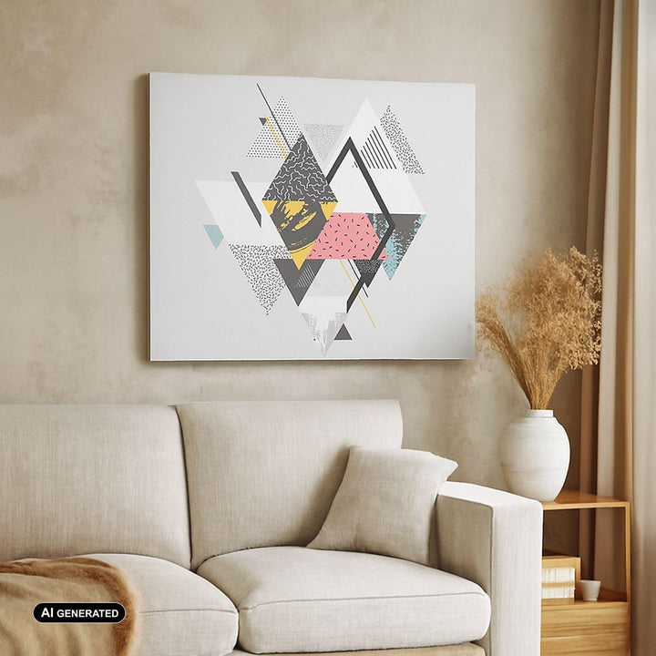 Bilder auf Leinwand Abstraktion modern Leinwandbild mit Rahmen 70x50cm Wandbilder Dekoration Wohnzim