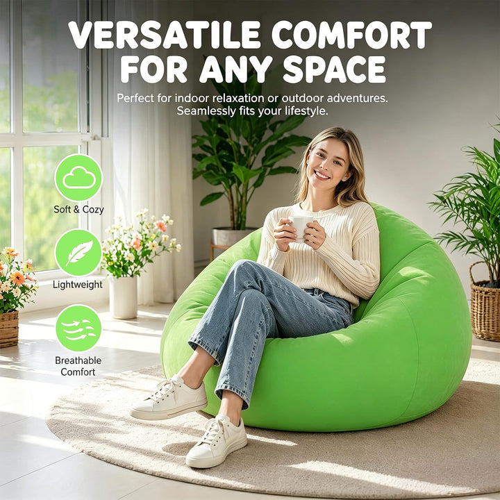 Luftsofa, Aufblasbare Couch, Aufblasbarer Sessel, 105x105x60cm Ultraweicher Inflatable Sessel, ohne