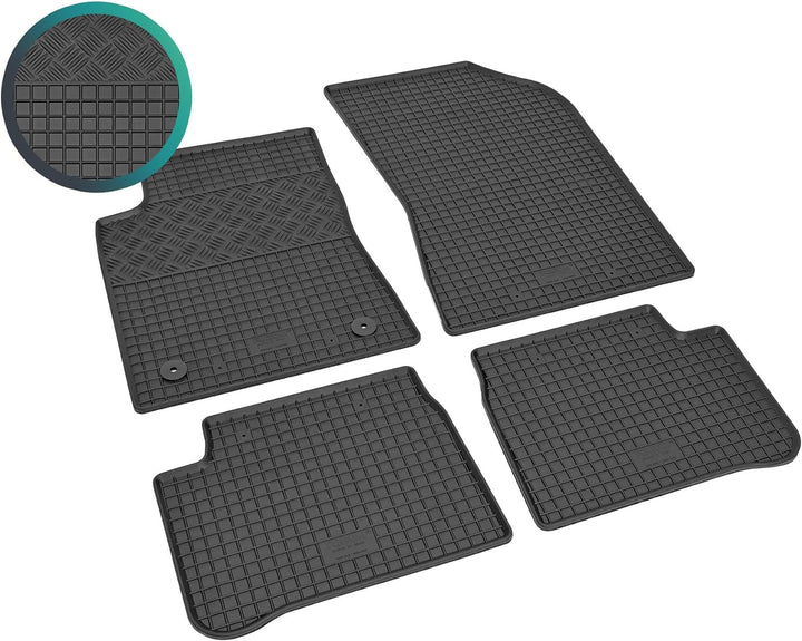 Passgenaue Kofferraumwanne und Gummifussmatten geeignet für Citroen C3 Aircross ab 2017 + Gurtschone