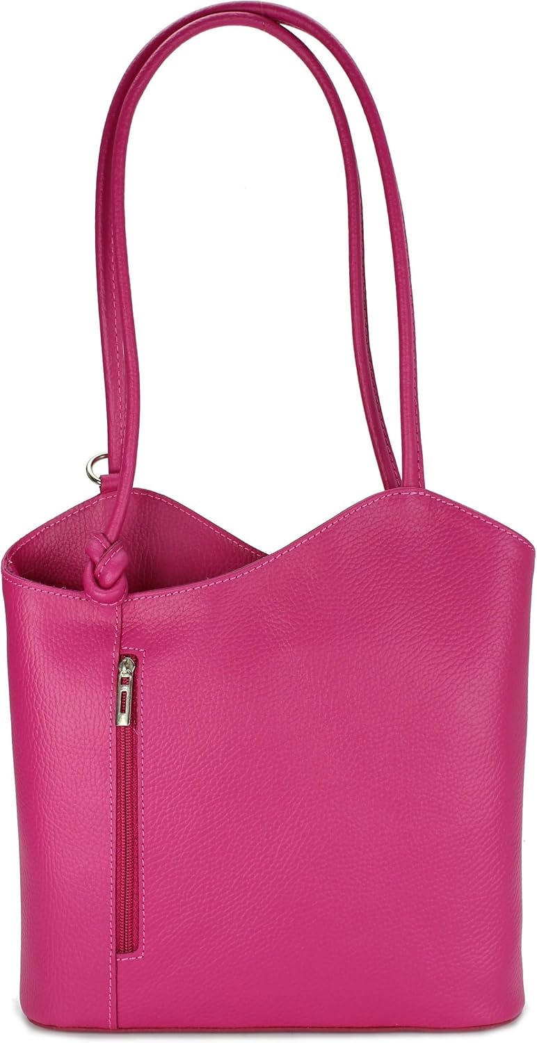 Belli italienische Ledertasche Backpack Classic 2in1 Damen Rucksack Leder Handtasche made in italy S