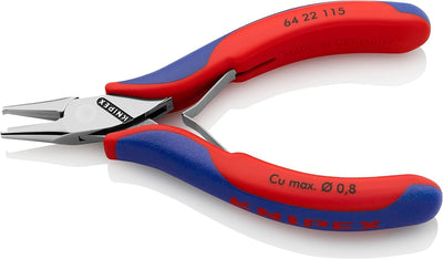 Knipex Elektronik-Vornschneider mit Mehrkomponenten-Hüllen 115 mm 64 22 115 Minischneide mit Facette