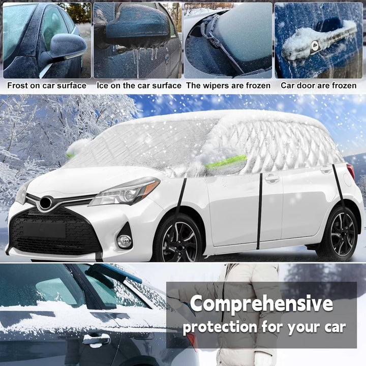 Halbgarage für Toyota Yaris 2013-2025 XP150, Halbe Autoabdeckung Winter Sommer, Abdeckplane Auto Sch