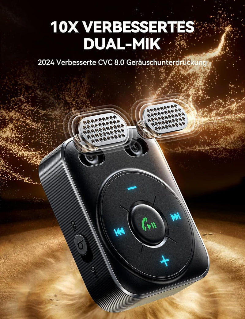 2024 JOYROOM Bluetooth 5.4 Adapter Auto, Aux Bluetooth Adapter【BASS & HiFi Stereo】 Bluetooth Empfäng