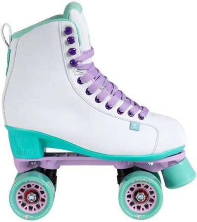 Chaya Roller Skates Melrose White für Damen in Weiss/Grün, 61mm/78A Rollen, ABEC 7 Kugellager, Art.