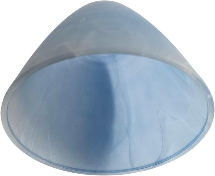 E14 Lampenschirm Glas Blau Weiss marmoriert Ø13 cm – Ersatzglas Lampenglas konisch Höhe 10,5 cm, Öff