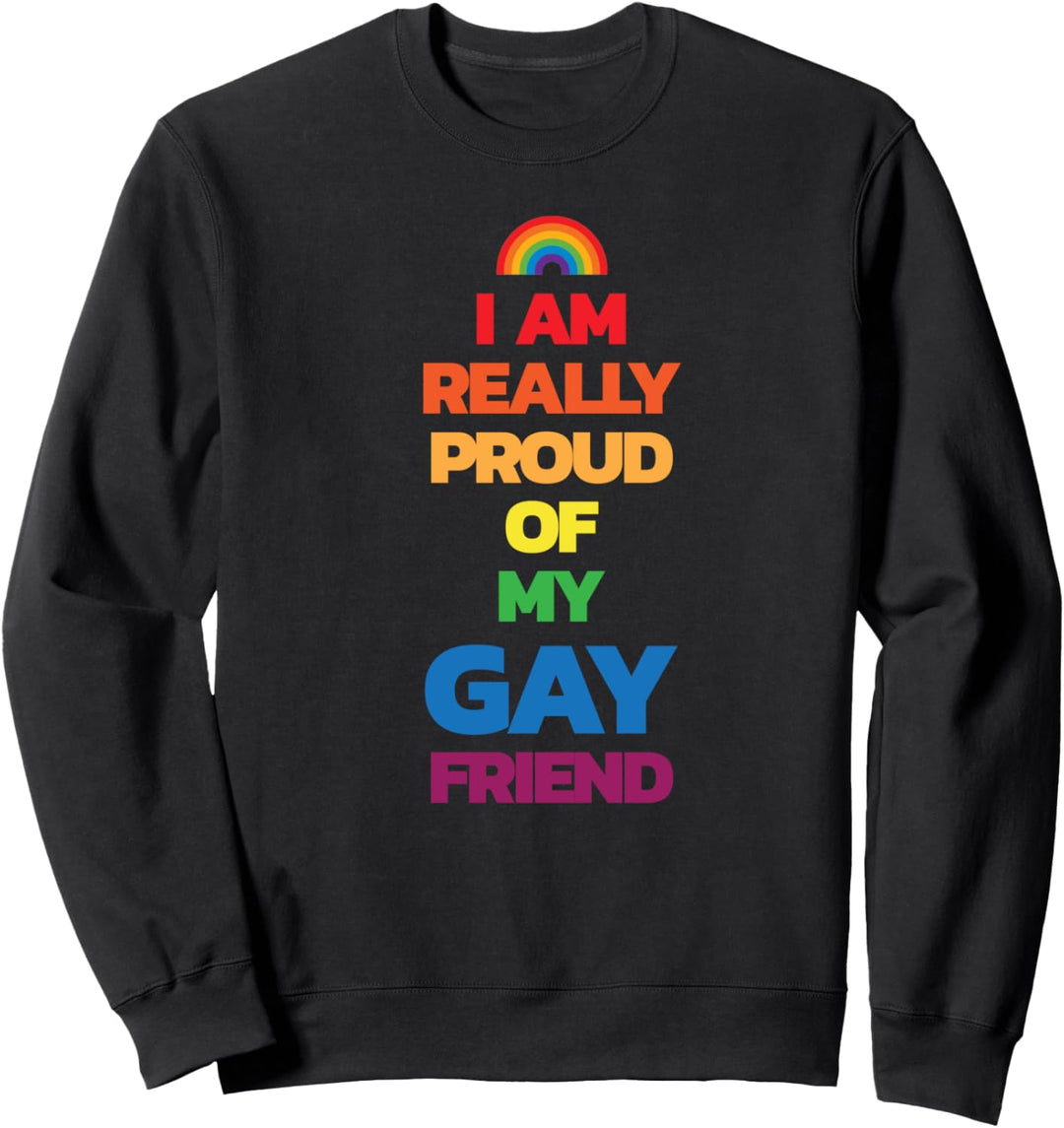 Wirklich stolze Verbündete Retro Homosexuell Stolz LGBT Subt Sweatshirt