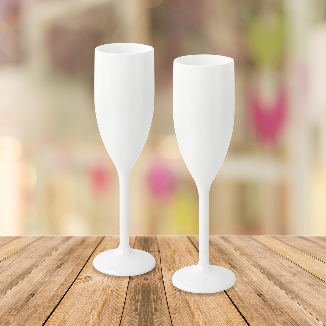 Schramm® Mehrweg Sektgläser in weiss wählbar 6, 12, 24 oder 48 Stück 150 ml Champagner Glas Sektflöt