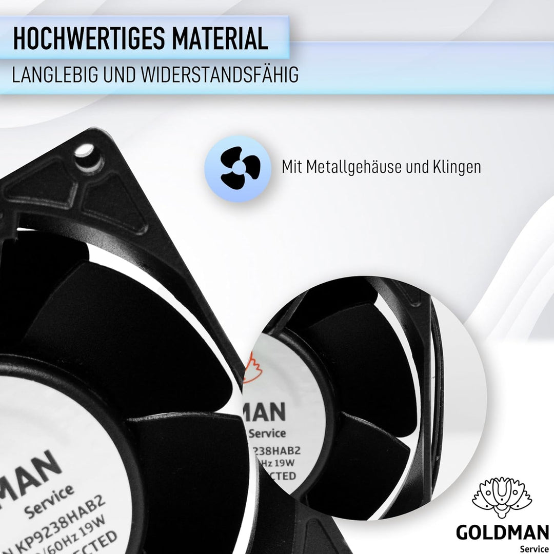 Ventilator Axial für Kaminkassette, einführbar, für hohe Temperaturen, aus Metall, universell (92 x